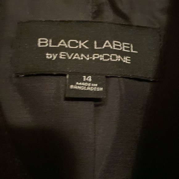 Black Label vintage 90’s lined black blazer size 14 - Picture 4 of 13